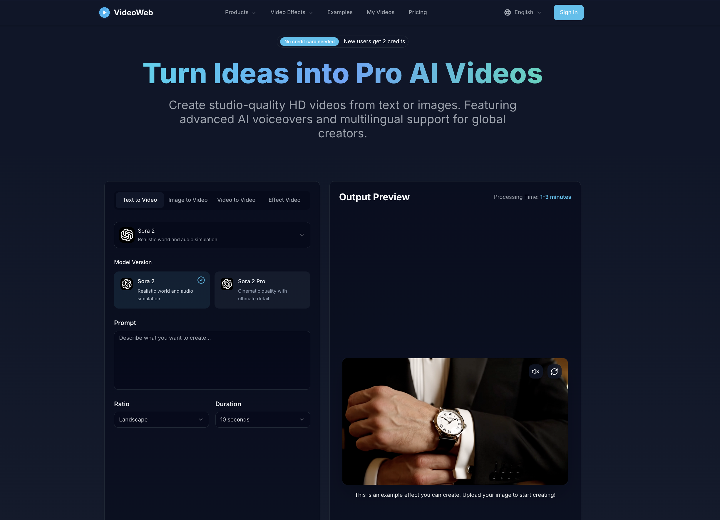 VideoWeb-Turn Ideas into Pro AI Videos gallery image