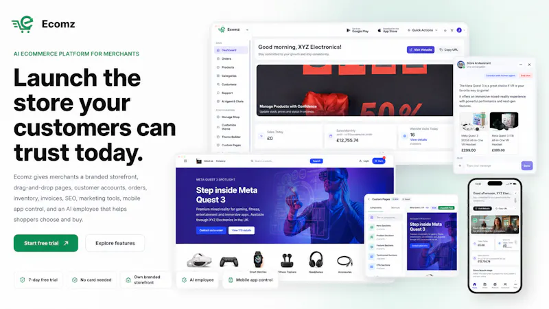Ecomz AI Multi-Tenant SAAS Store Builder screenshot 7