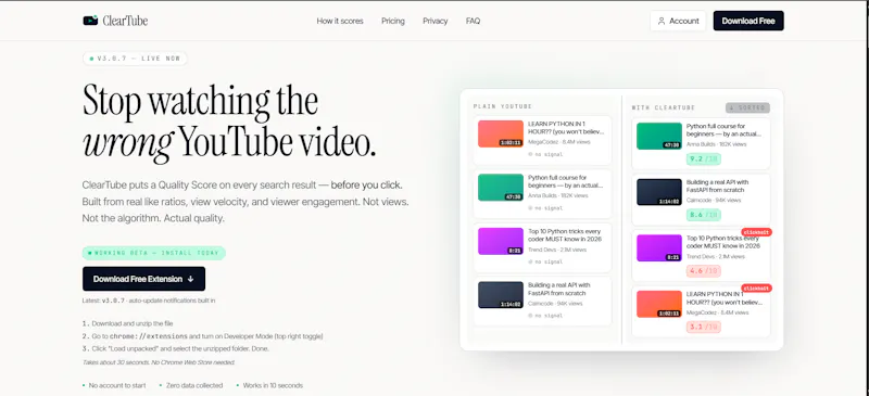 ClearTube screenshot 1