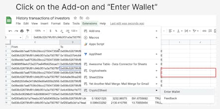 Crypto2Sheet gallery image