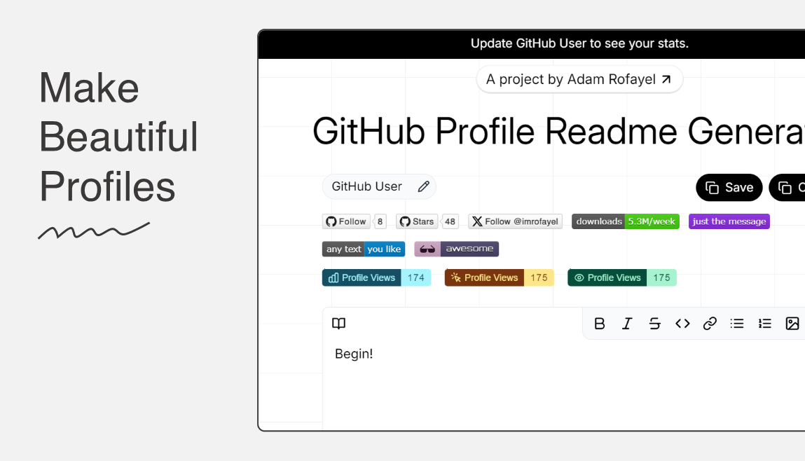 startuptile Gitfyel-Craft stunning GitHub profiles effortlessly.