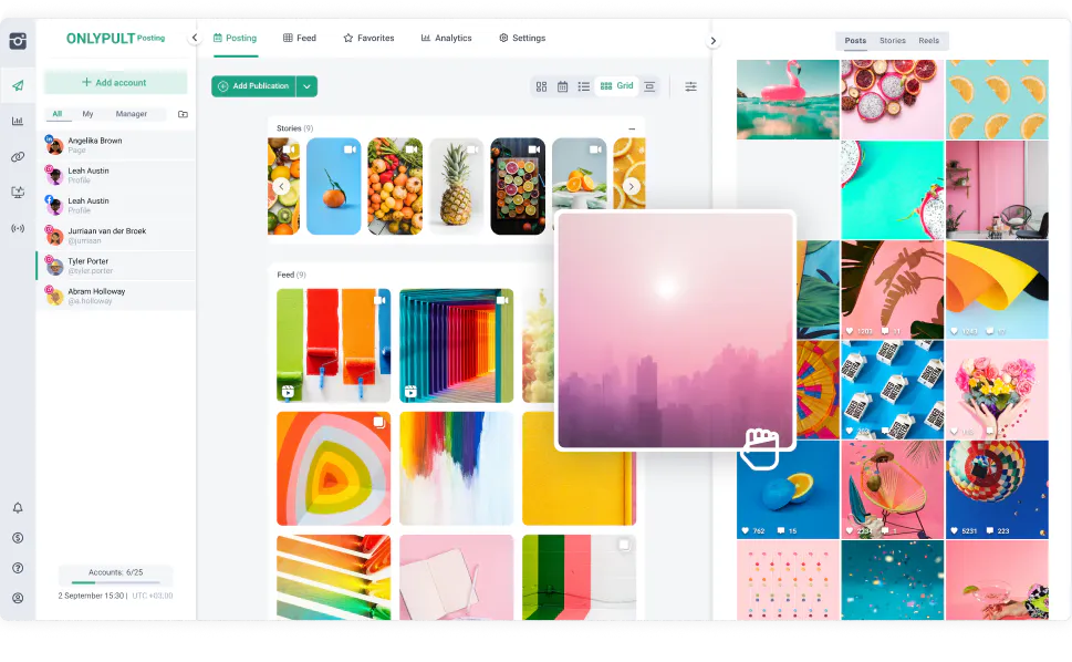 Onlypult - to work with social media gallery image