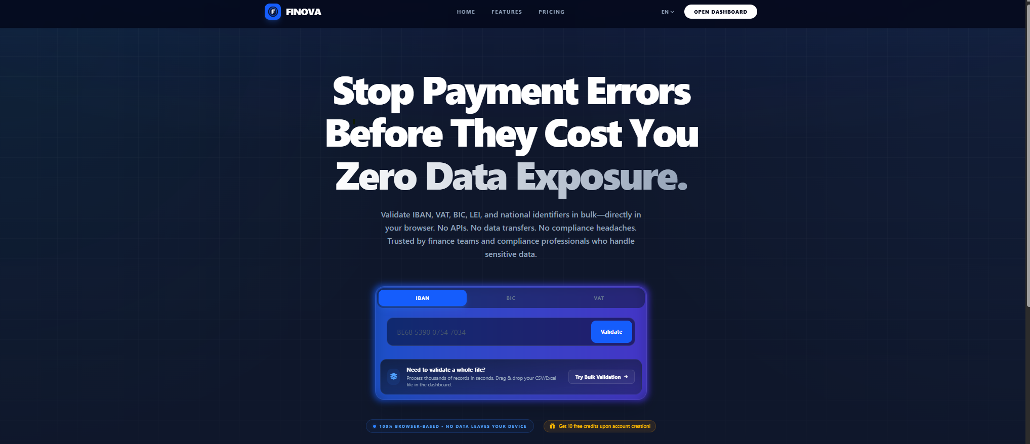 FinovaSharp - Main product screenshot demonstrating key features and user interface