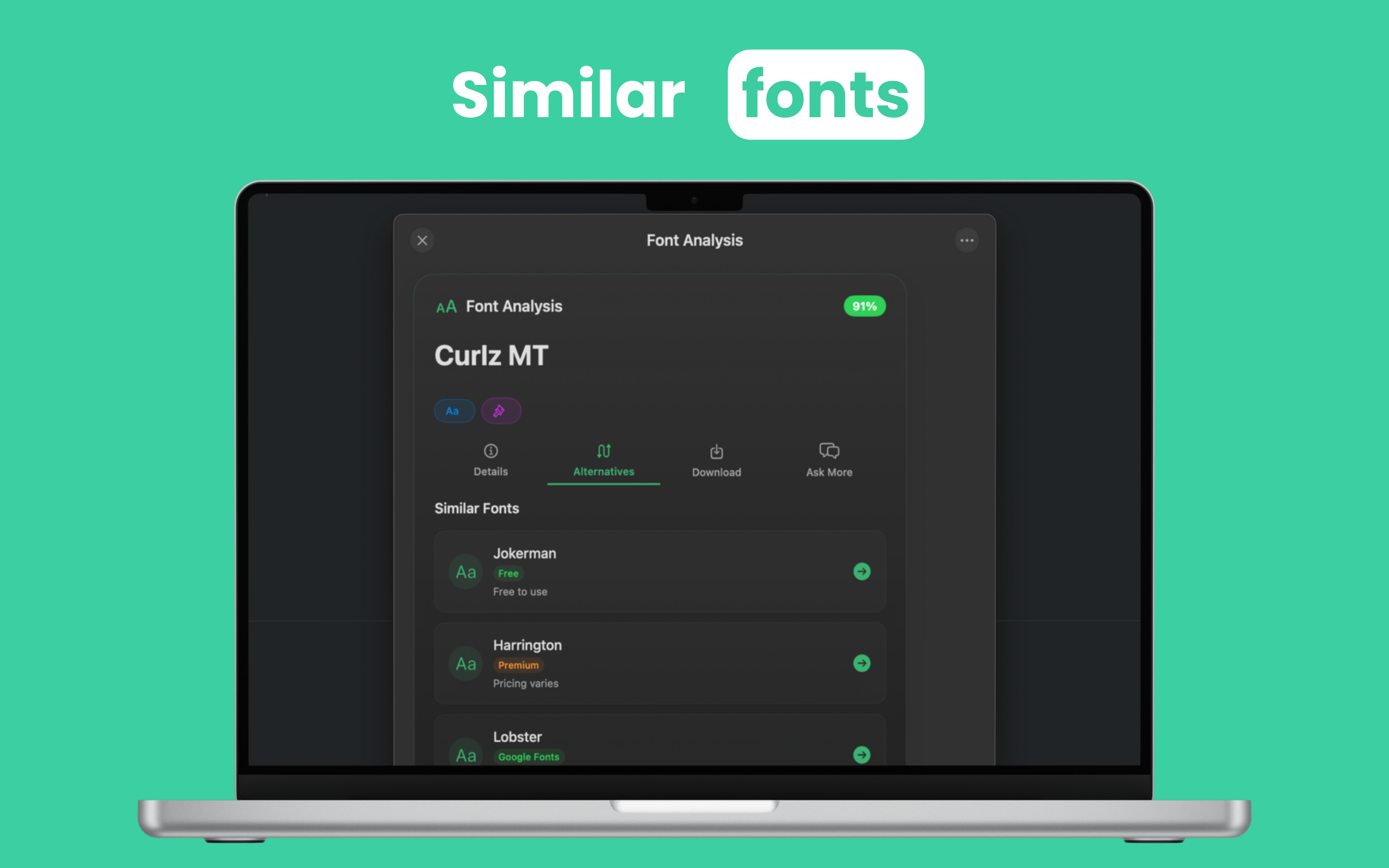 Fonti: Font Finder Ai gallery image