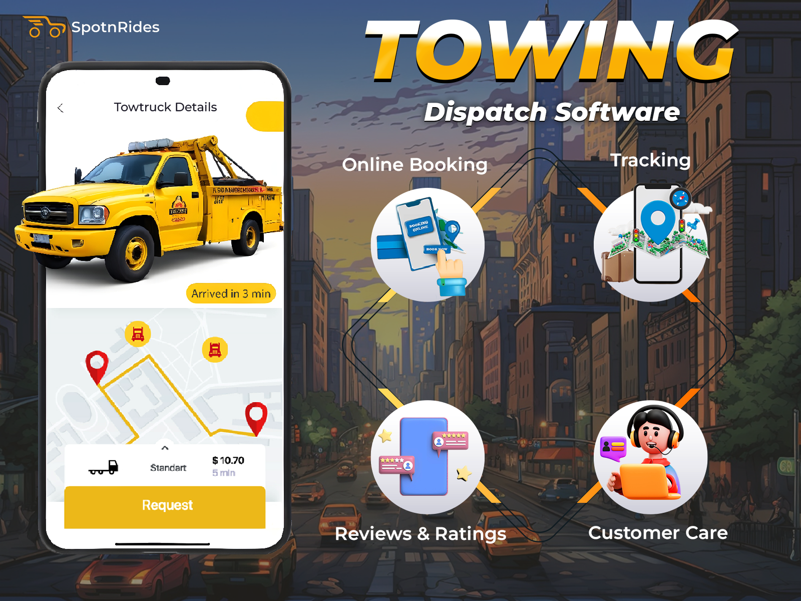 Uber Clone Tow Truck - SpotnRides media 1