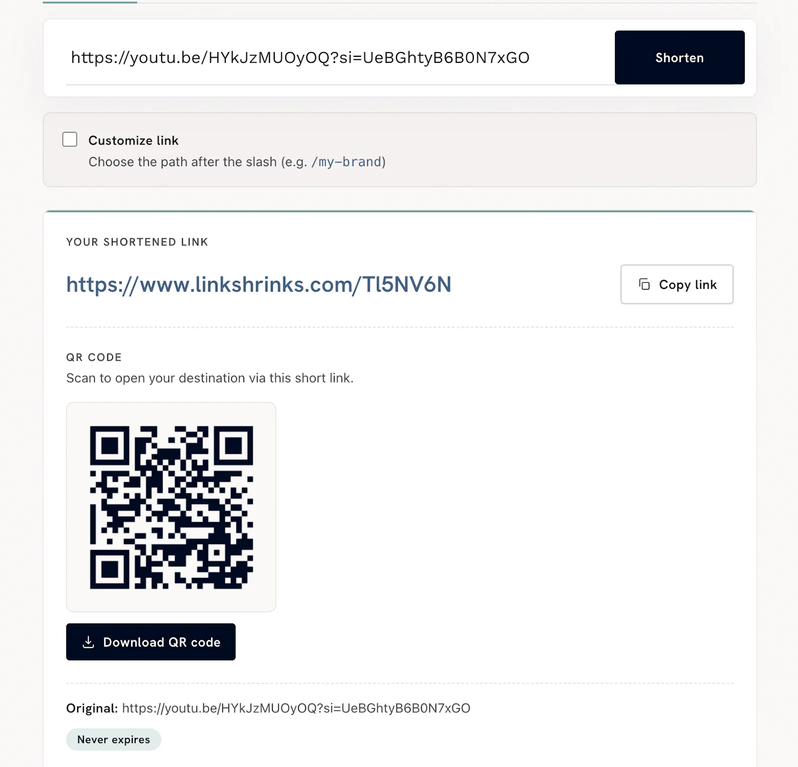 Shorten URLs instantly screenshot 3