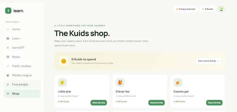 my study website screenshot 4