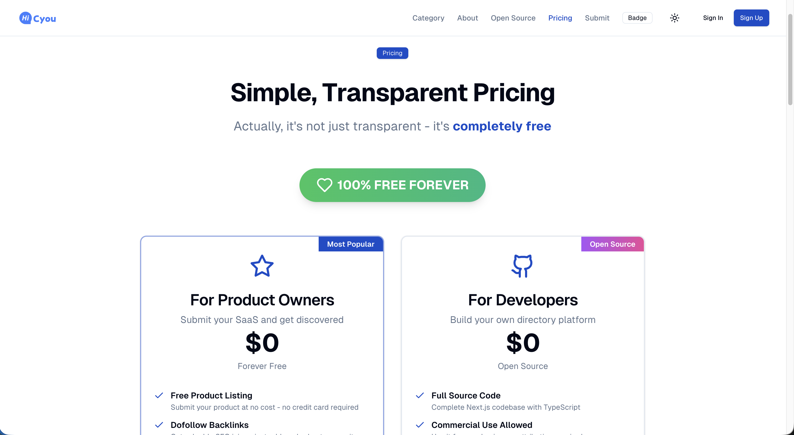 Hi Cyou | Free Open Source Directory - Screenshot 5 showing product features and functionality