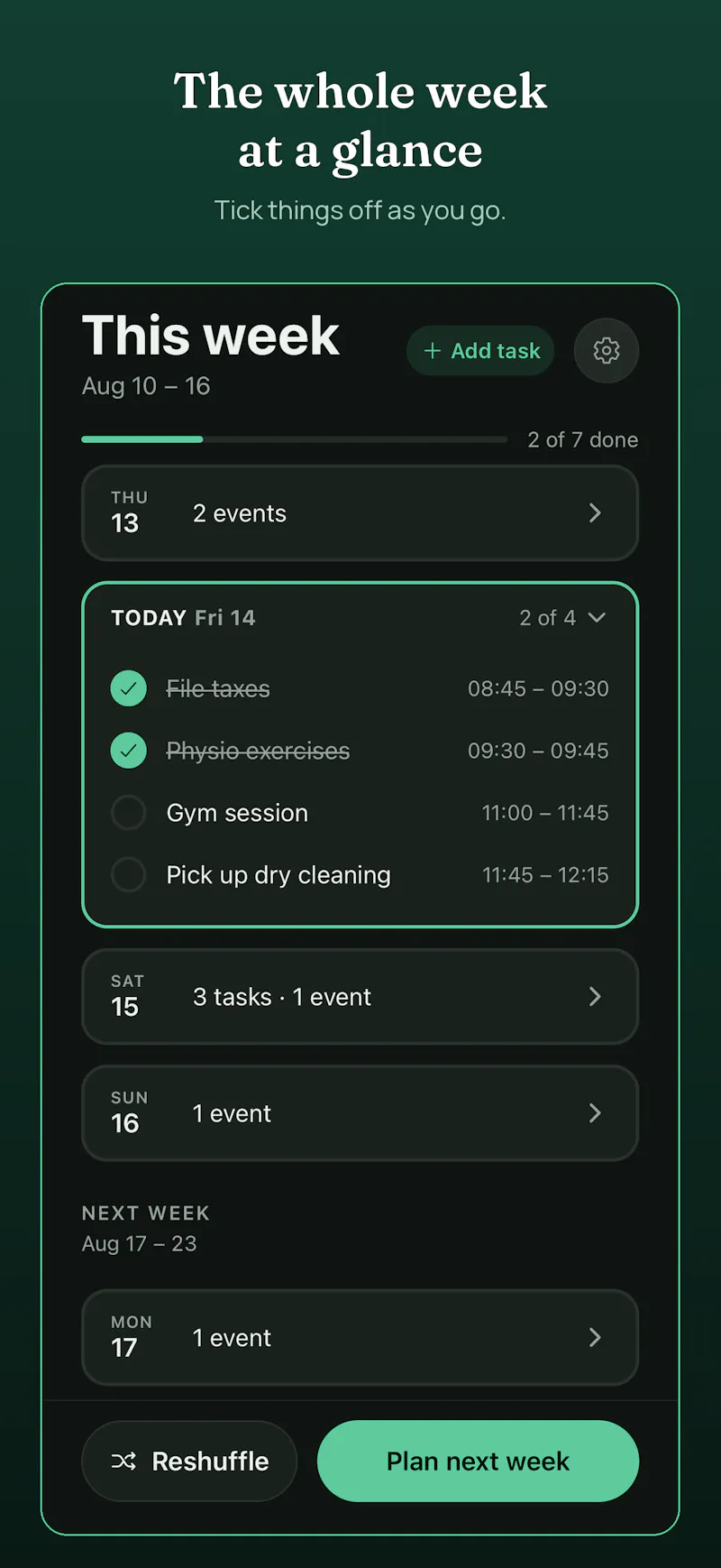 WeekSquire screenshot 7