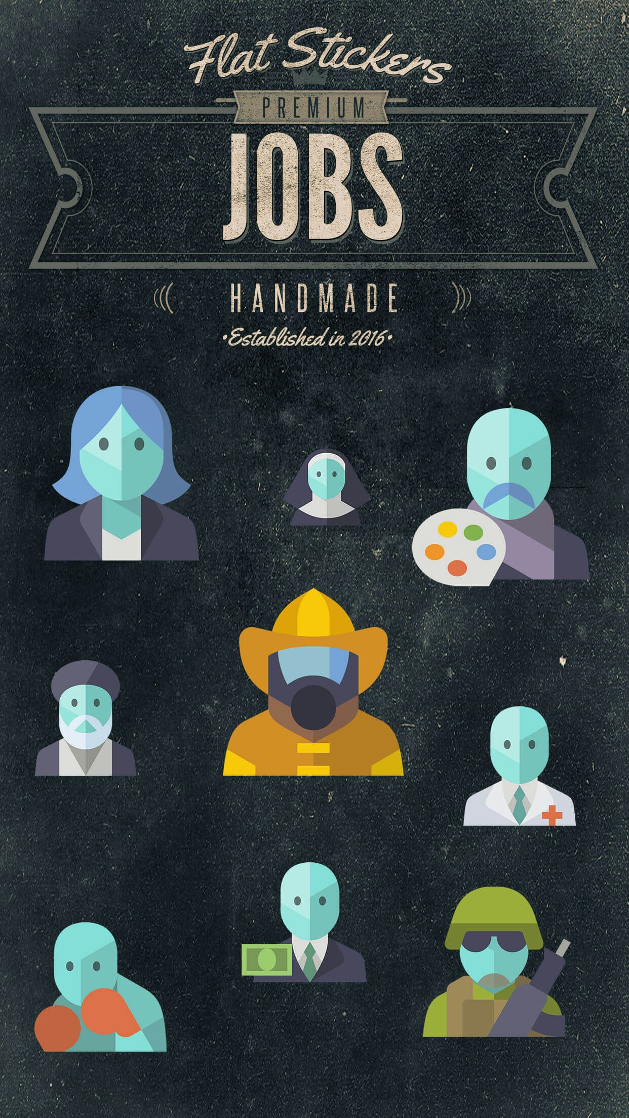 Flatstickers for iOS10 iMessage gallery image