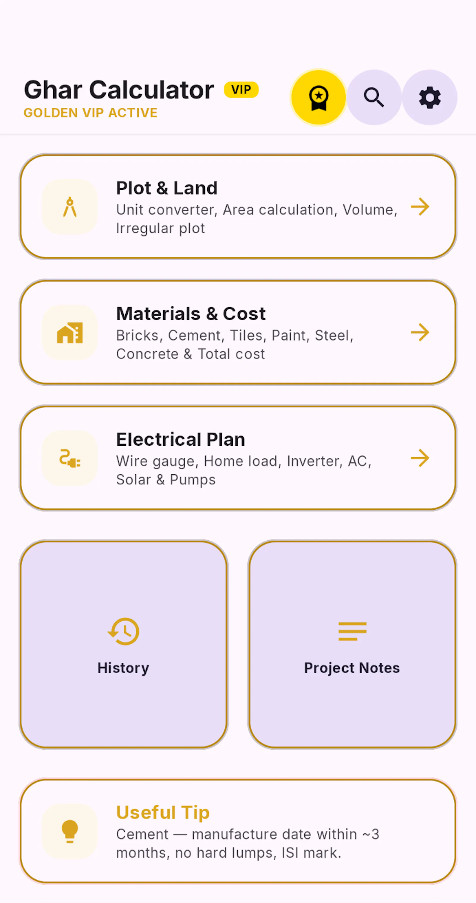 Ghar Calculator – Build & Cost screenshot 1