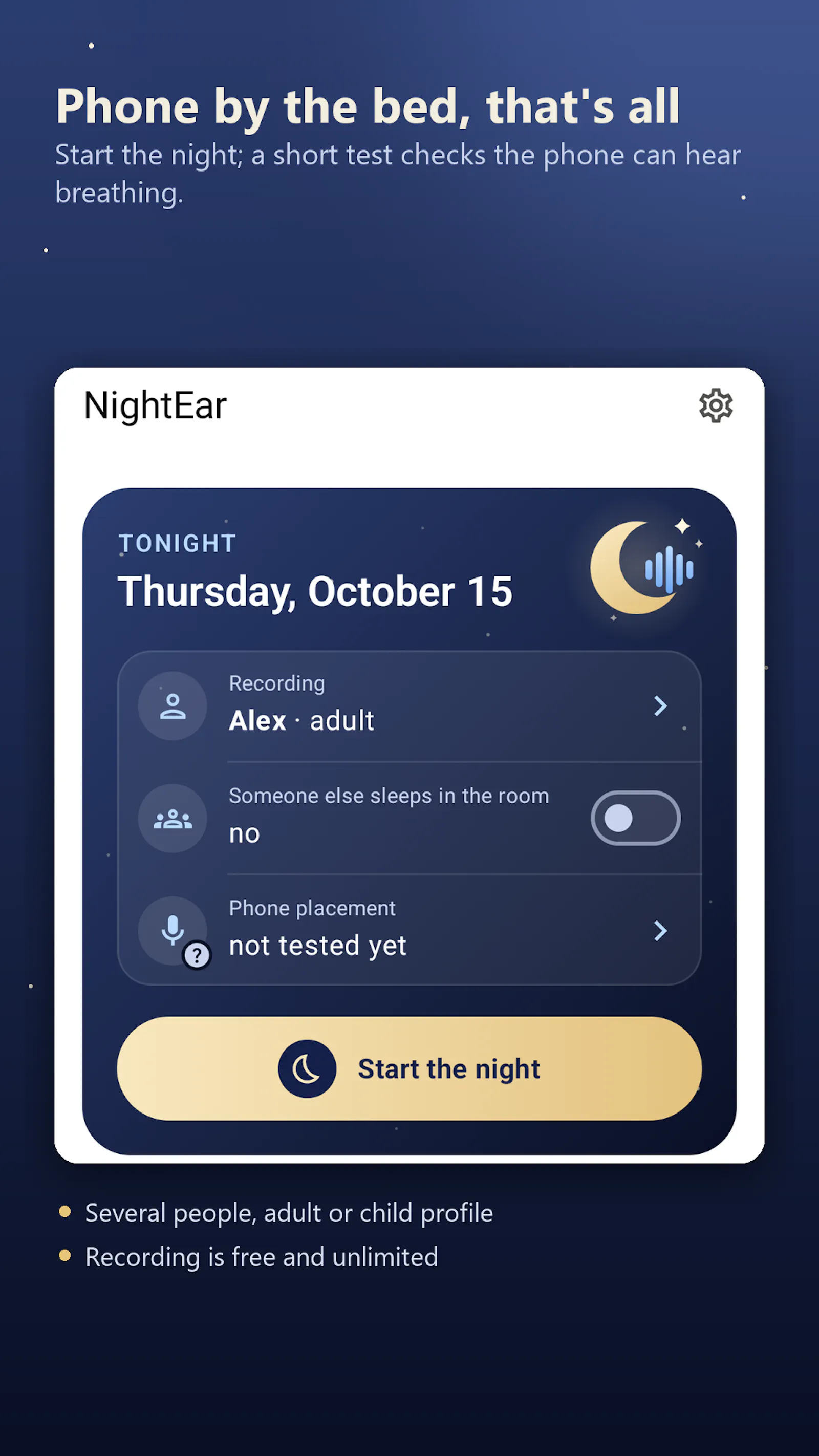 NightEar - Snore & Sleep Log screenshot 5