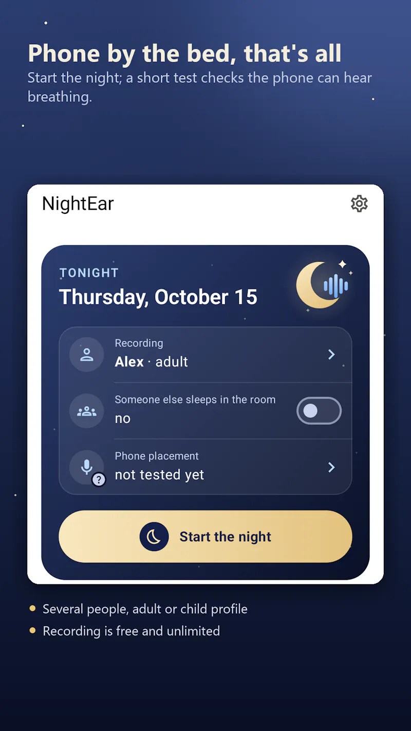 NightEar - Snore & Sleep Log screenshot 5