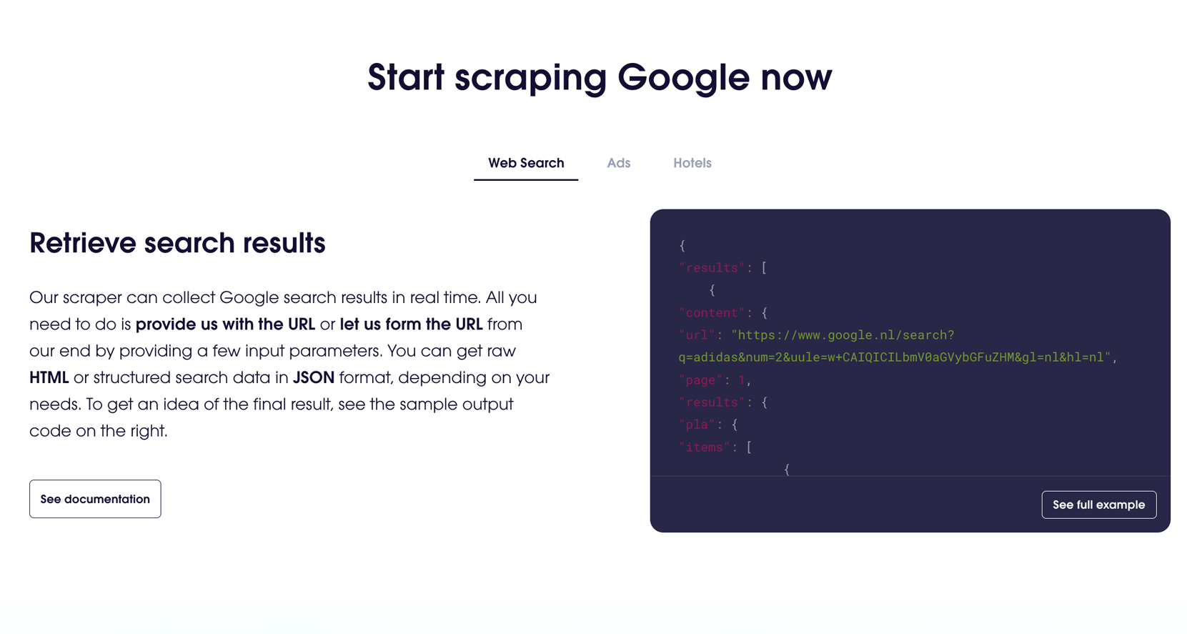 Media API Google Scraper - Nhận kết quả tìm kiếm trên web, tin tức, tìm kiếm hình ảnh, quảng cáo, và nhiều hơn nữa 3
