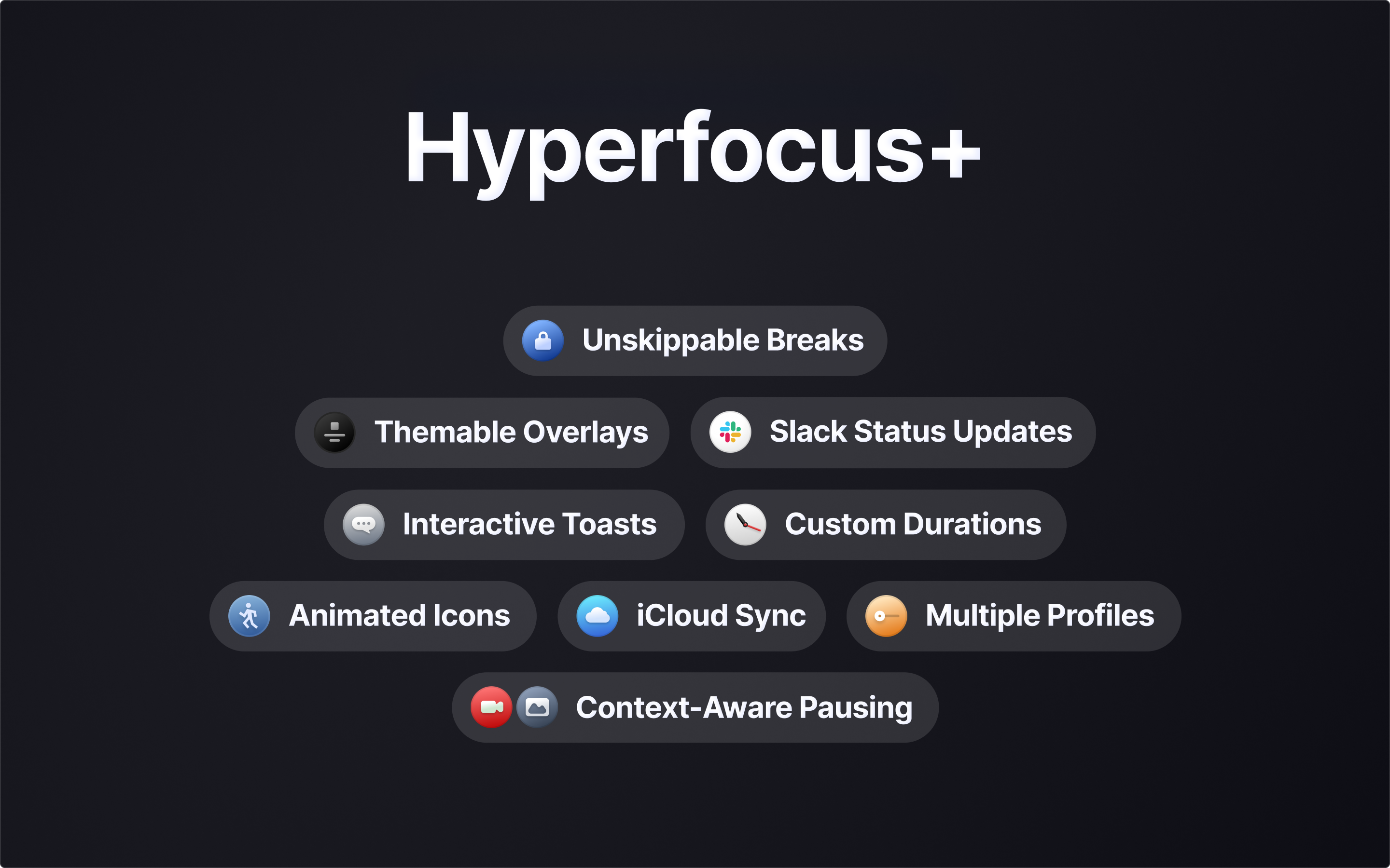 HyperFocus - より良いスクリーンタイム衛生、現在はmacosで。メディア5
