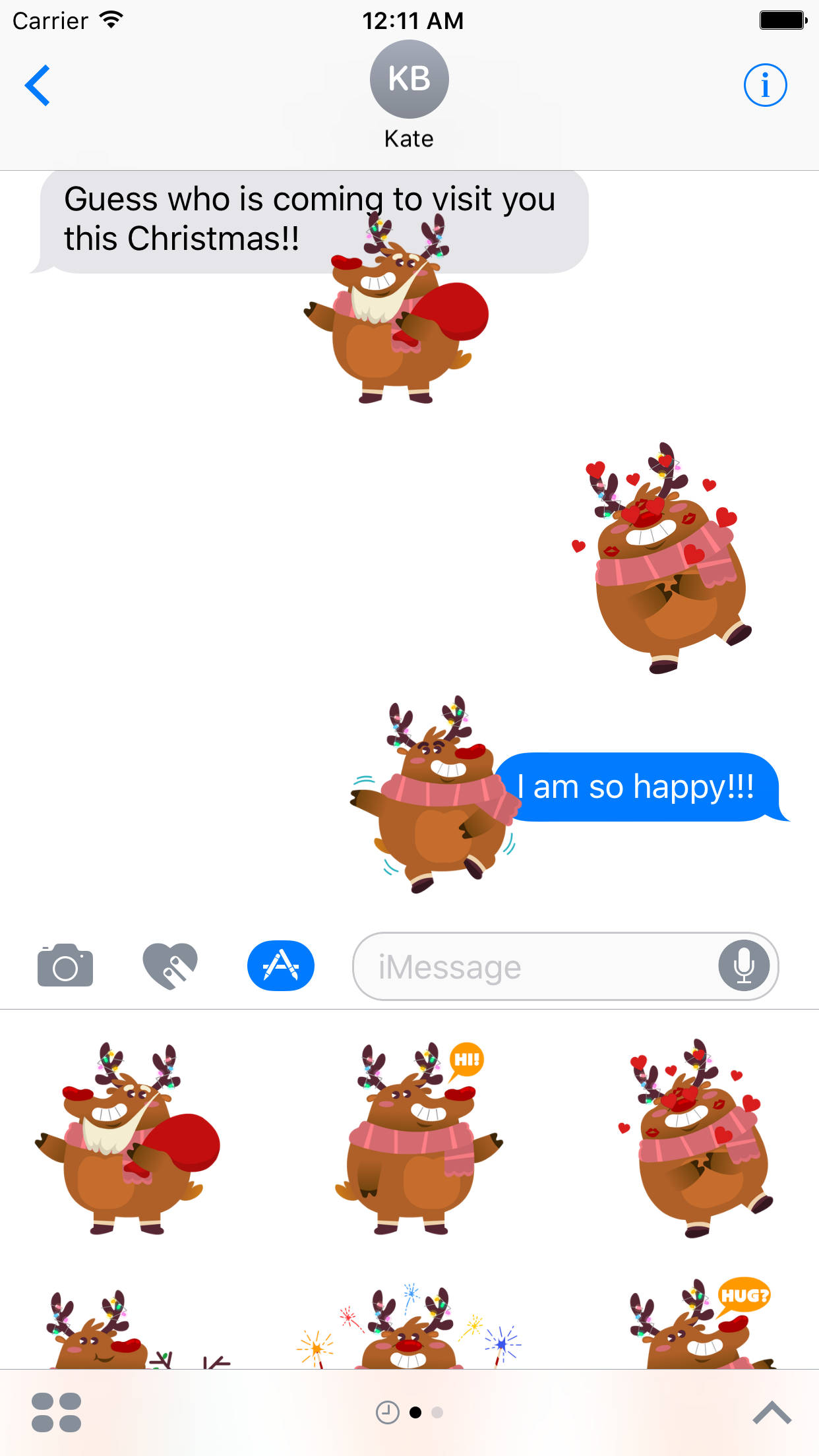 Rudolph the Fluffy Reindeer Stickers gallery image