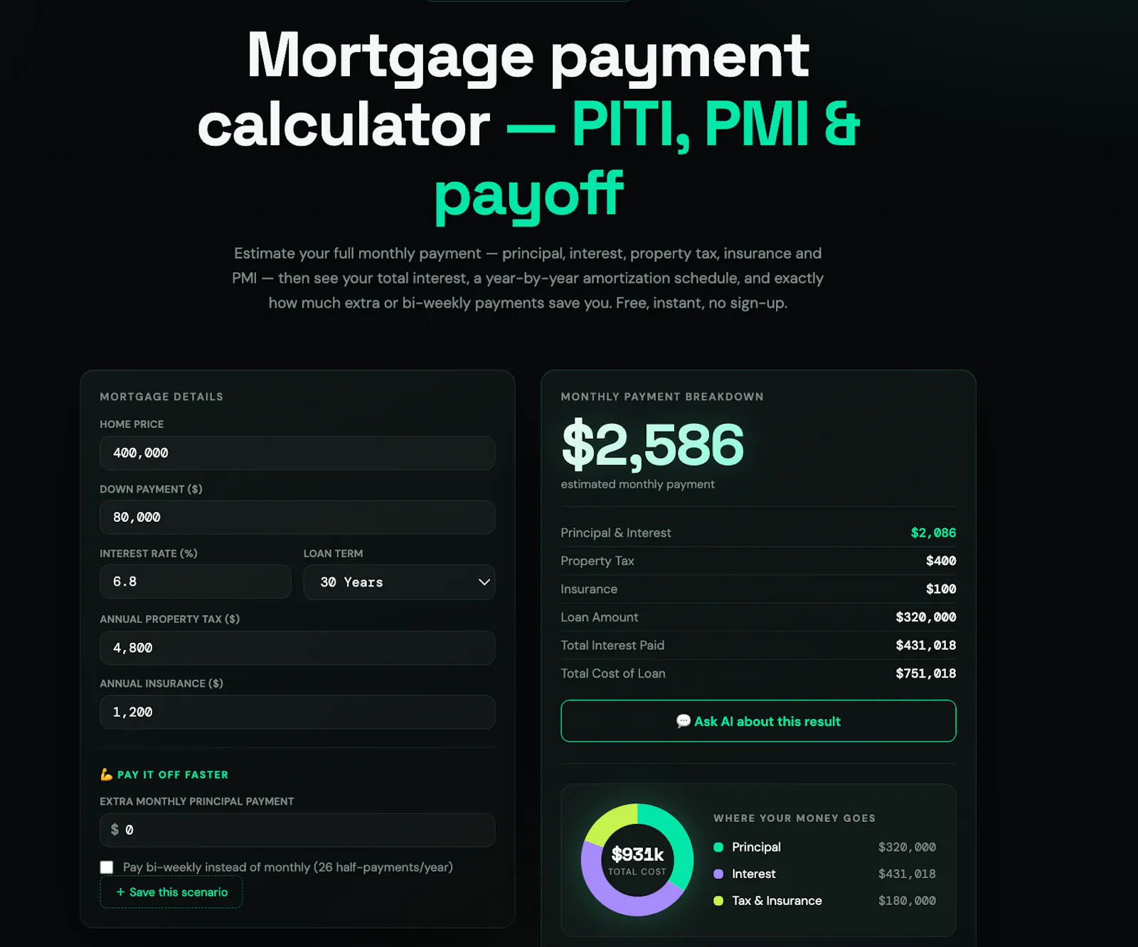 CapitalCalcs screenshot 2