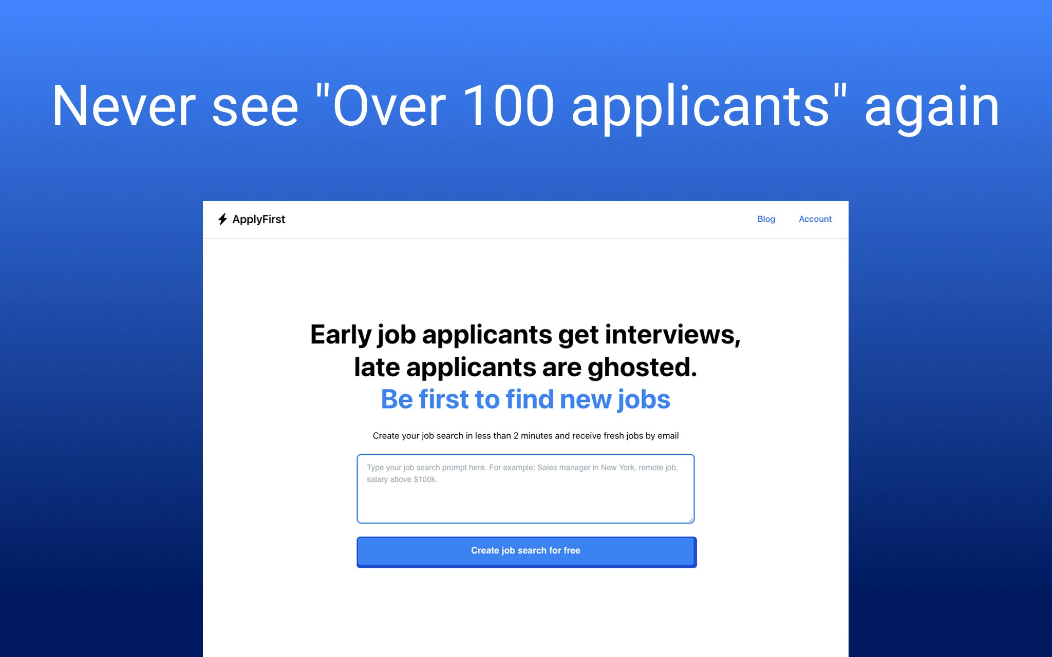 ApplyFirst - Screenshot 2 showing product features and functionality
