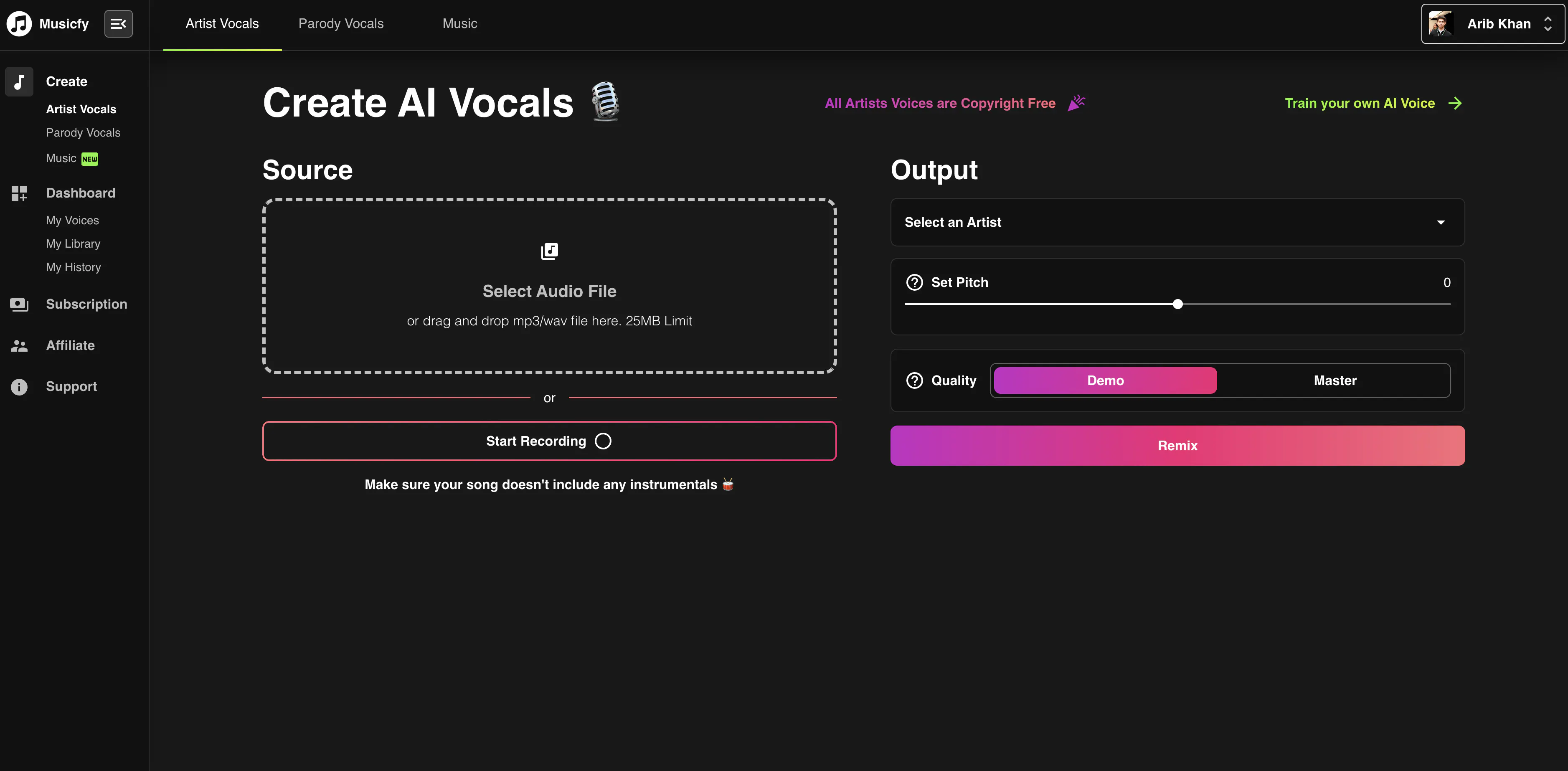 Singify by Fineshare: Make AI music covers with your favorite artists ...
