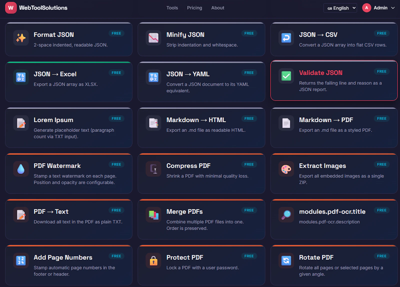 WebToolSolutions screenshot 2