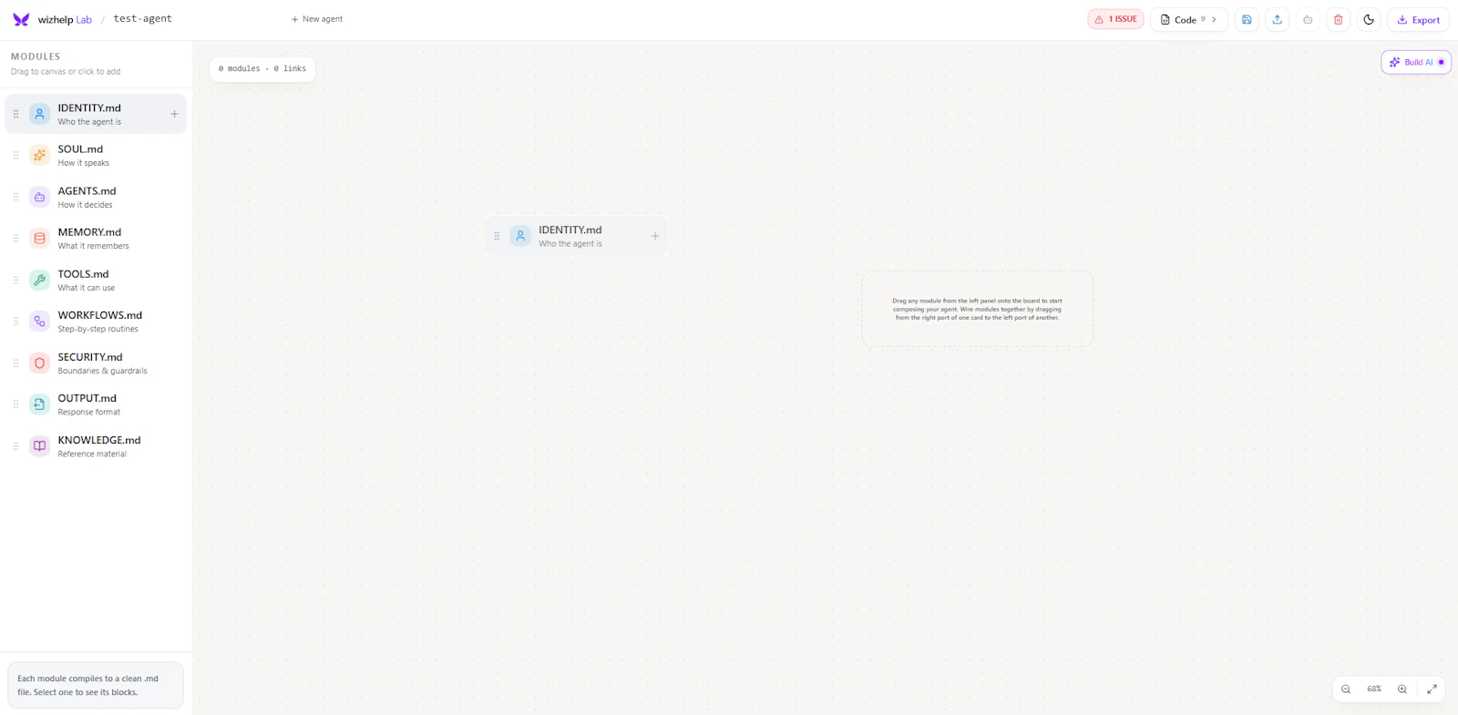 wizhelp Lab — Agent Designer screenshot 2