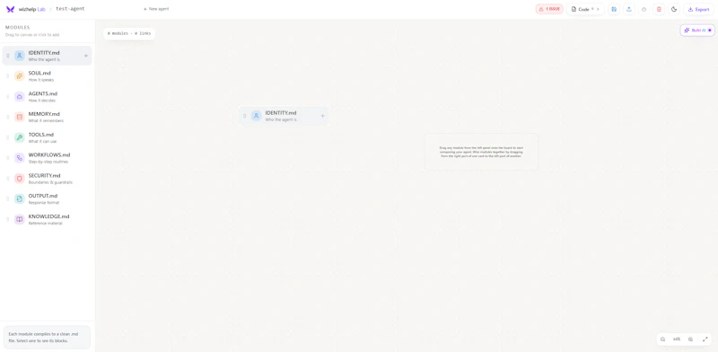 wizhelp Lab — Agent Designer screenshot 2