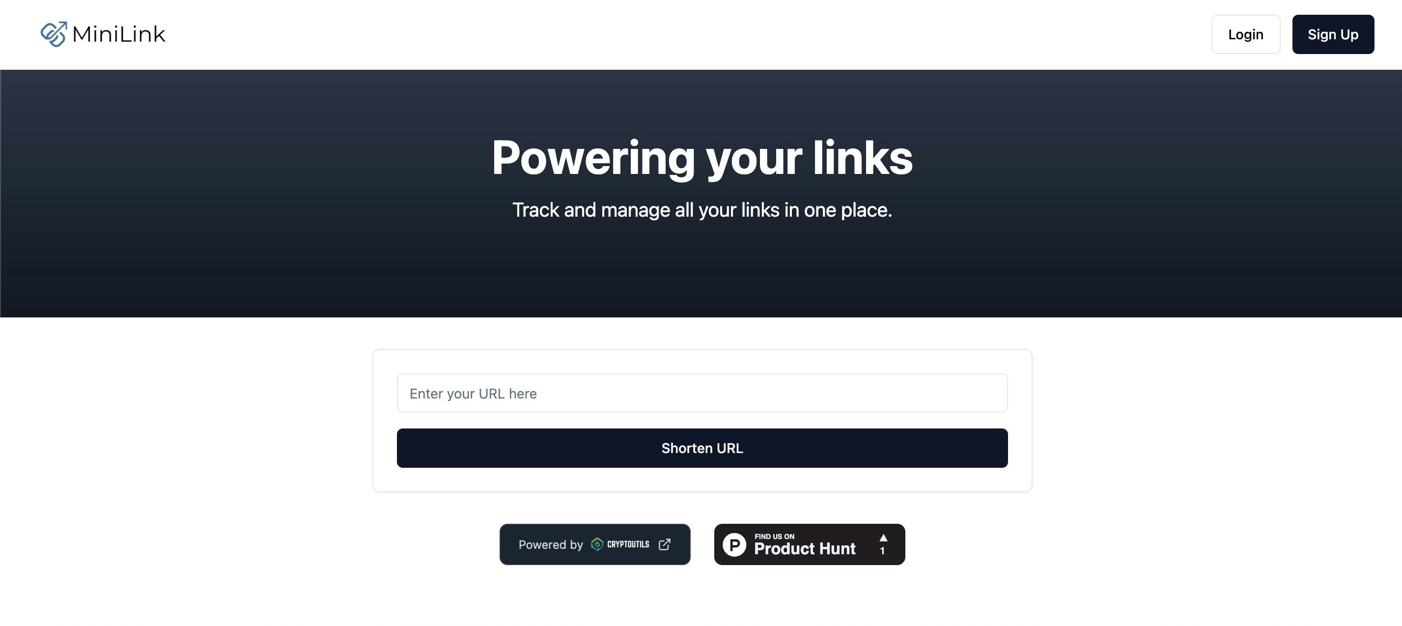 minilink - เว็บไซต์ตัวย่อ URL แบบโอเพนซอร์ซพร้อมการคลิกที่ติดตามได้ media 1