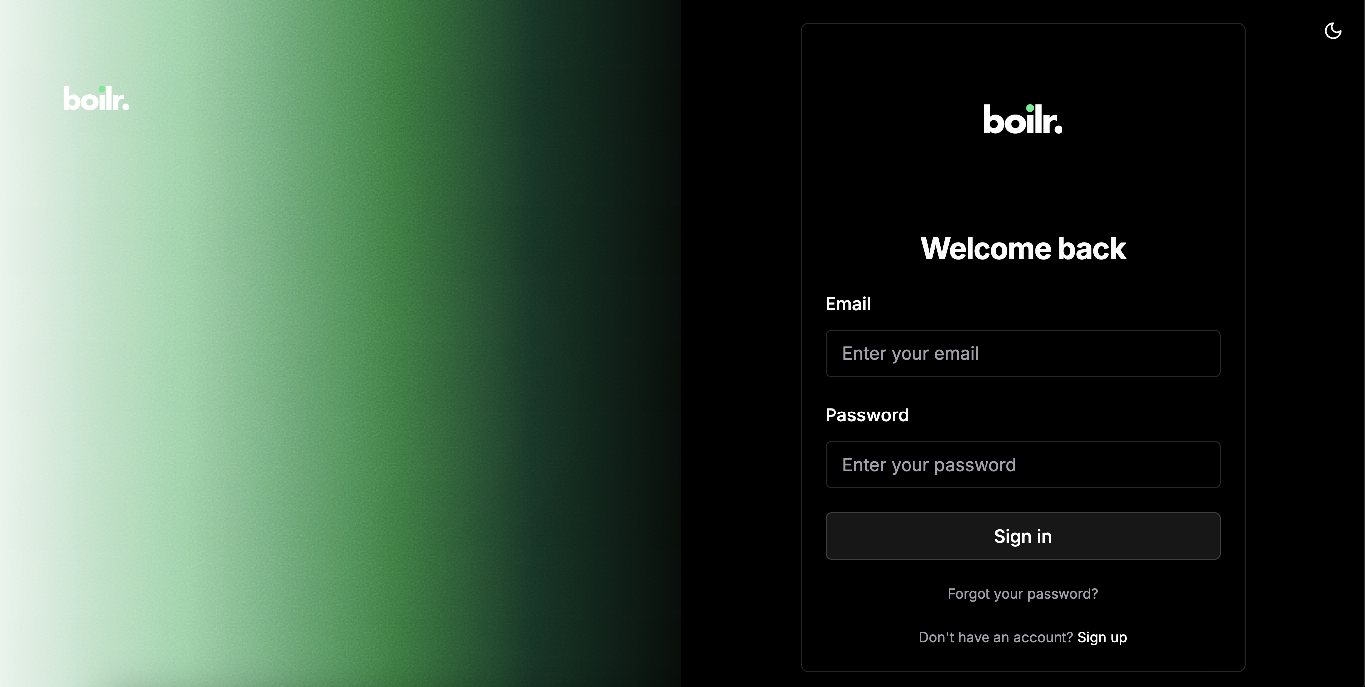 boilr. - Main screenshot showing features and interface