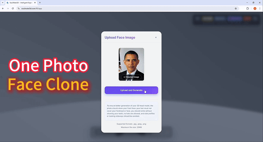 SoulMate3D - Main product screenshot demonstrating key features and user interface