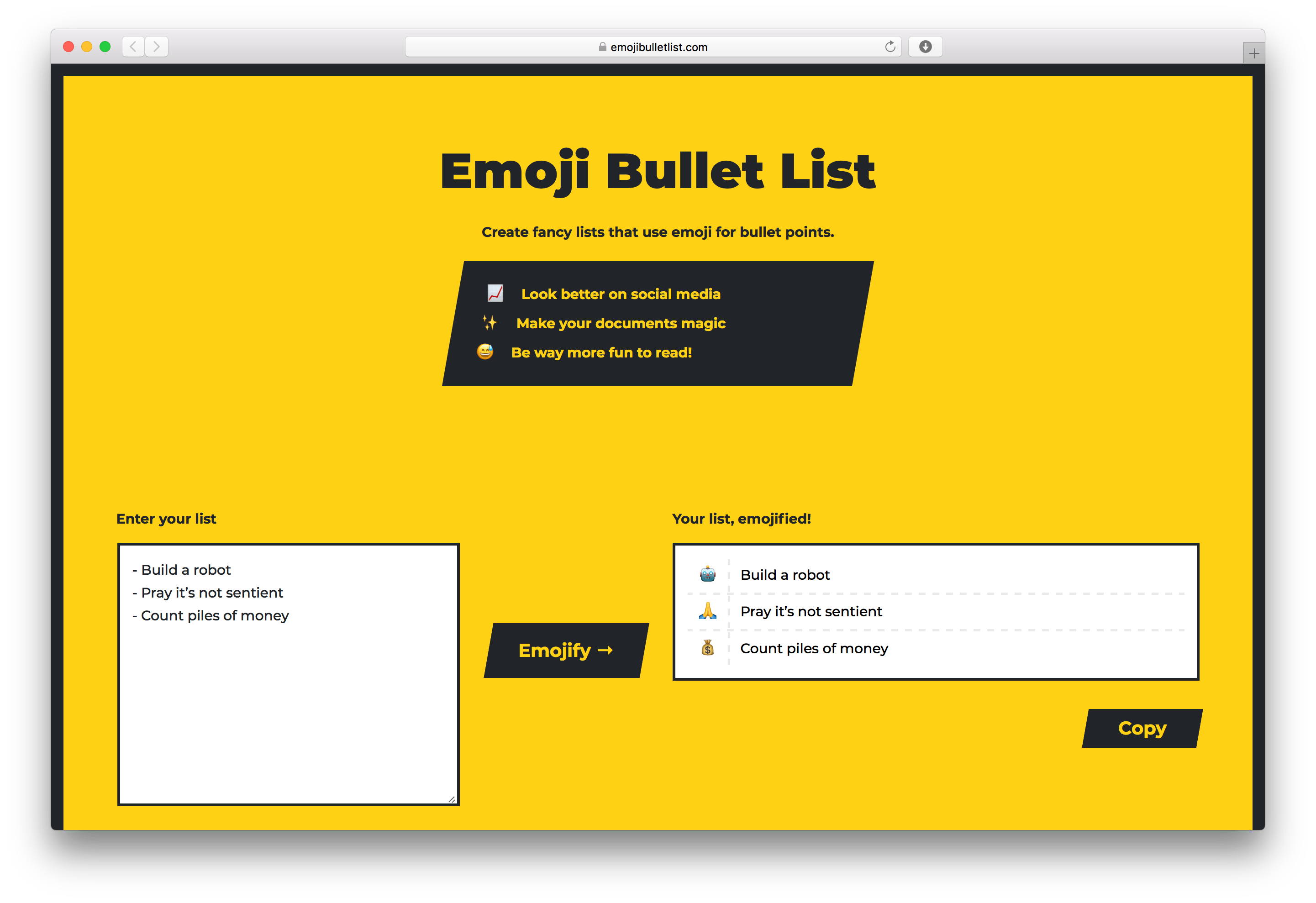 Emoji Bullet List media 2