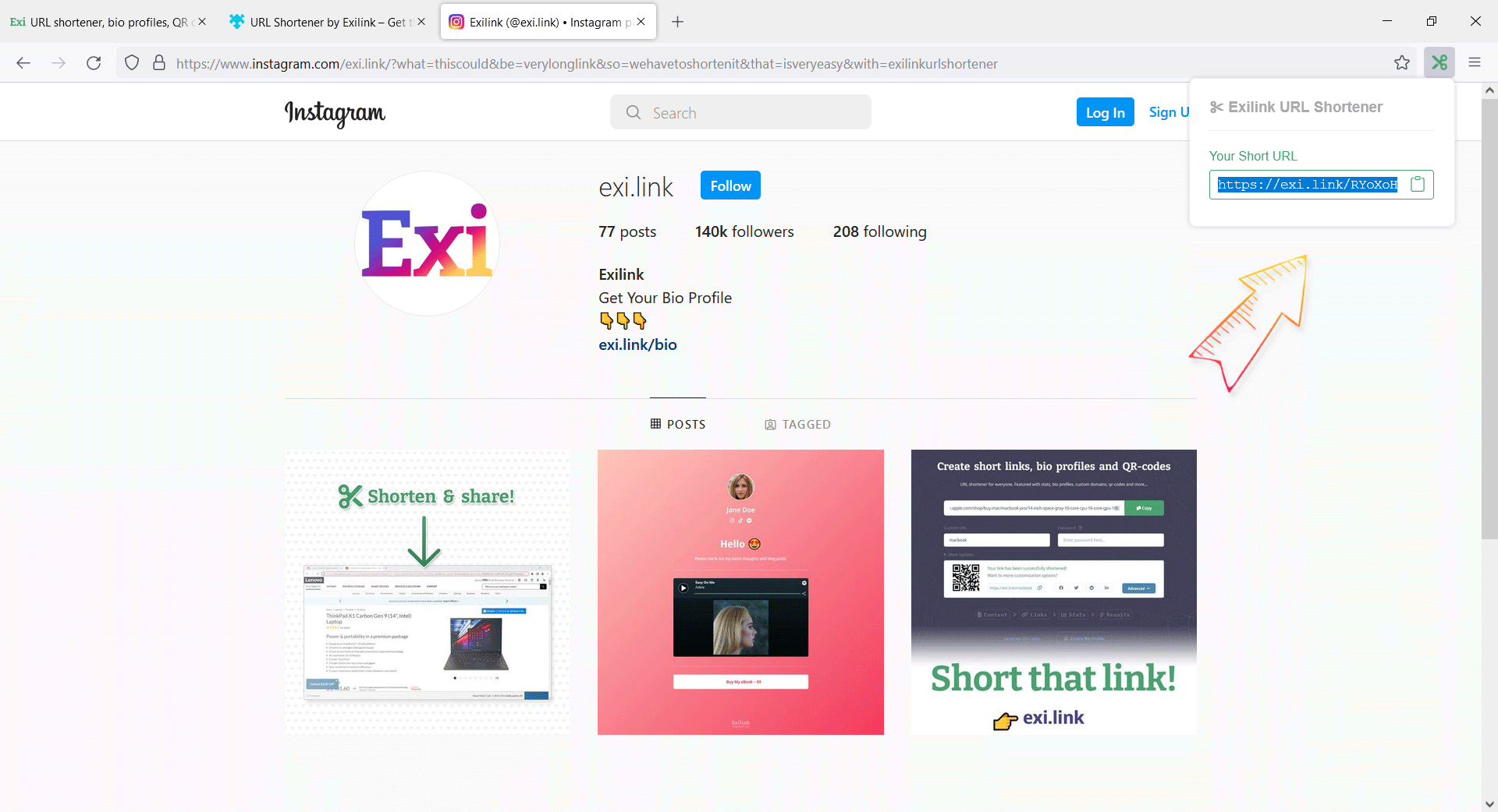 1-Click URL Shortener by Exilink gallery image