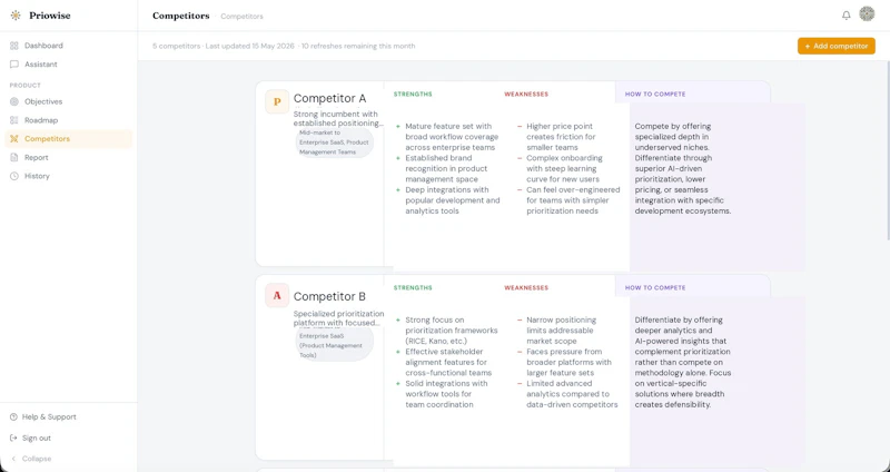 Priowise screenshot 2