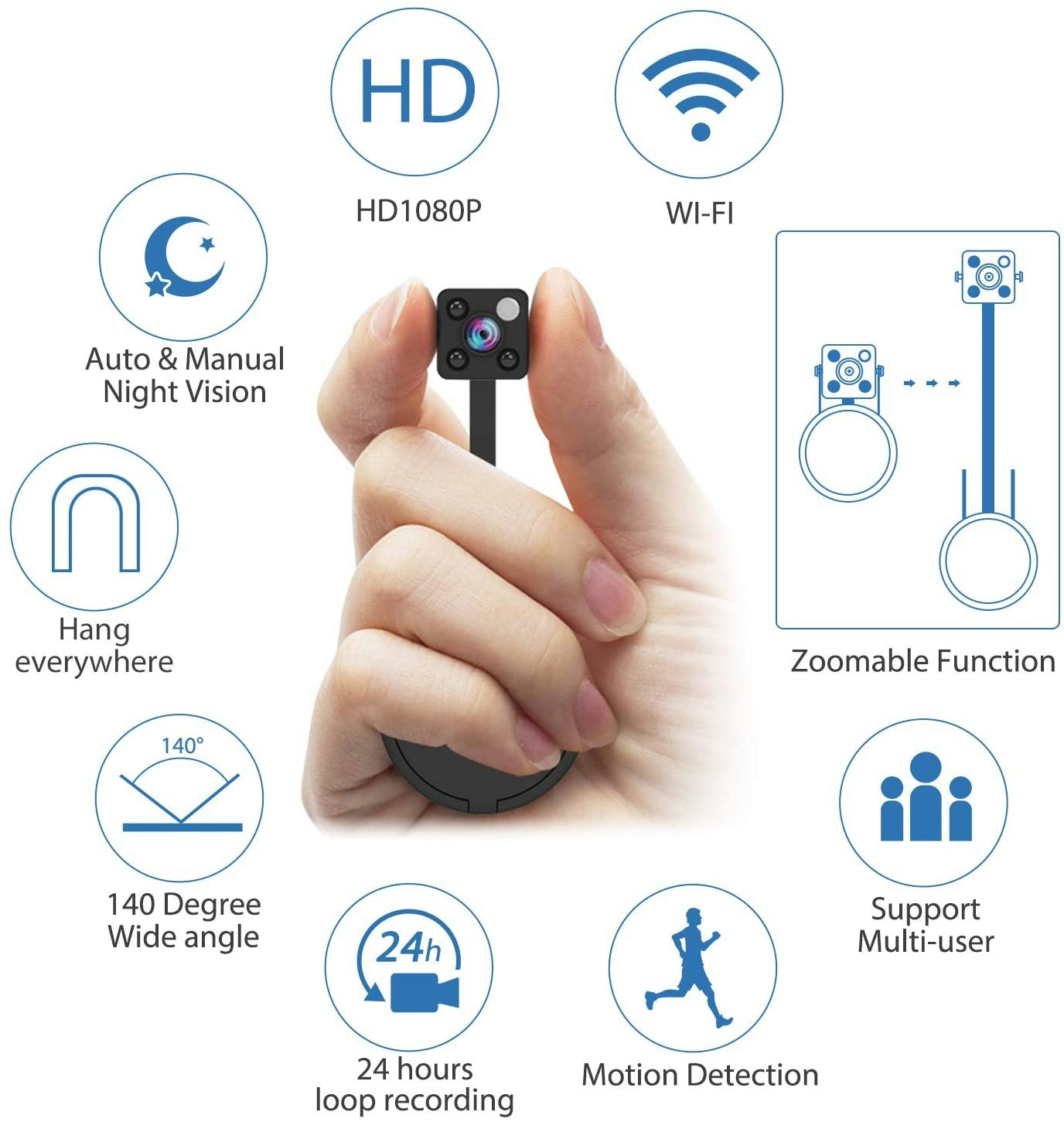 Mini Spy Camera for Home and Outdoor