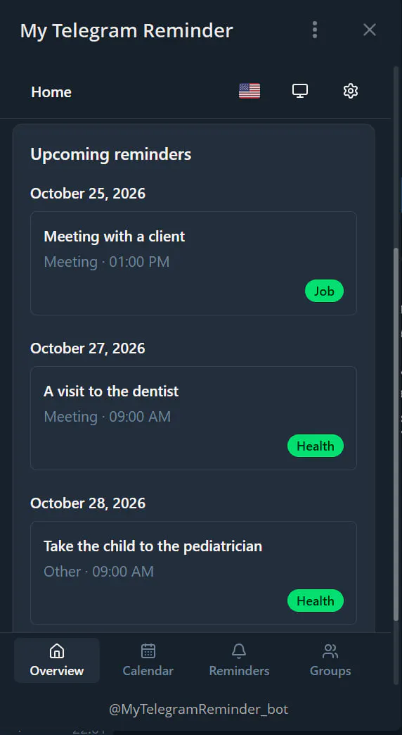 My Telegram Reminder gallery image
