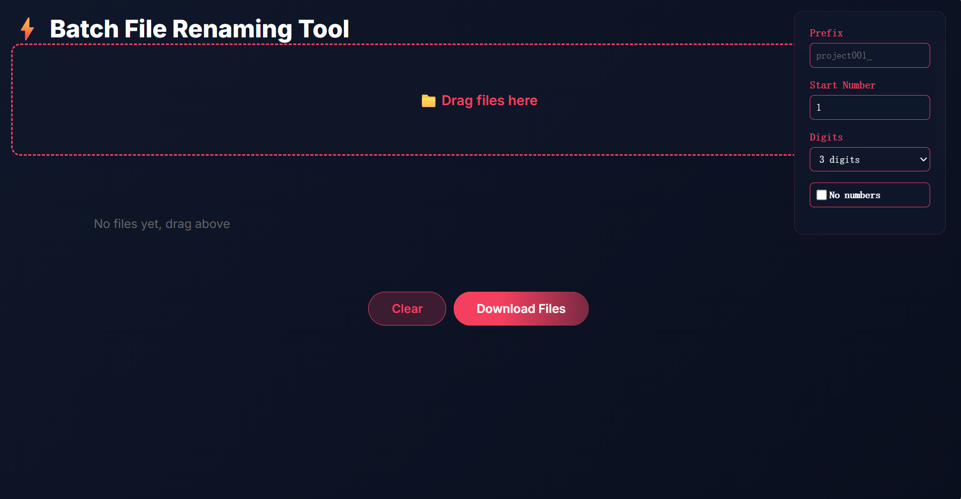 Batch File Renaming Tool
