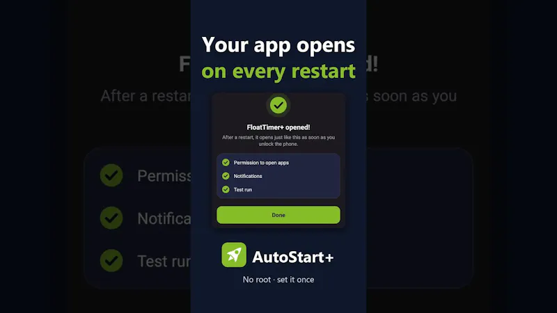 AutoStart+ screenshot 1 (video preview)