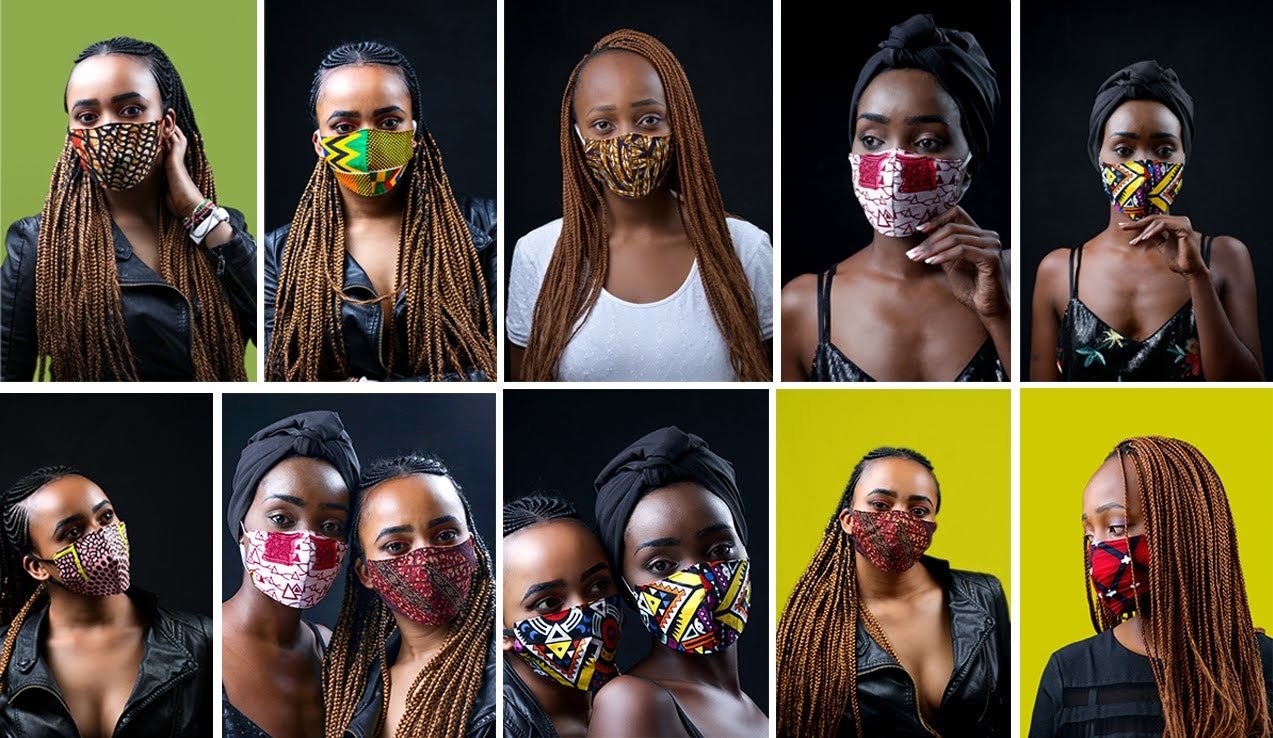 3 Ply Cotton Ankara Face Mask gallery image