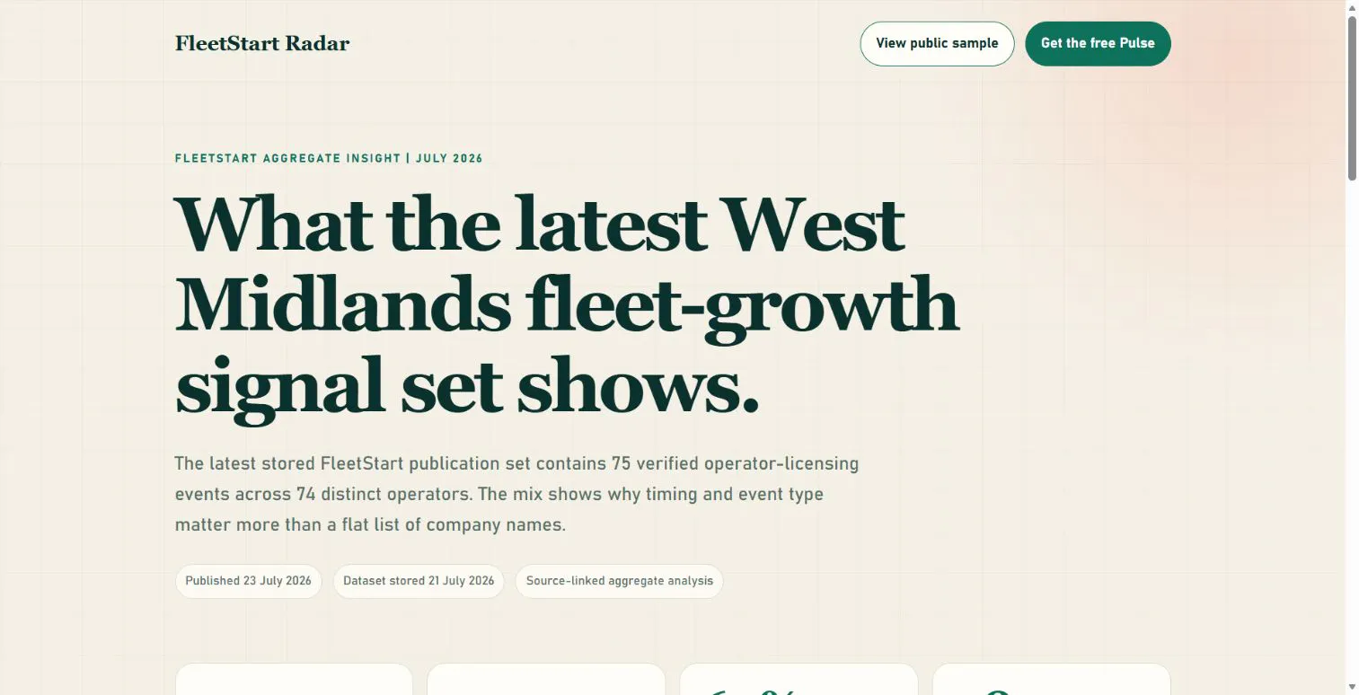 FleetStart Radar gallery image