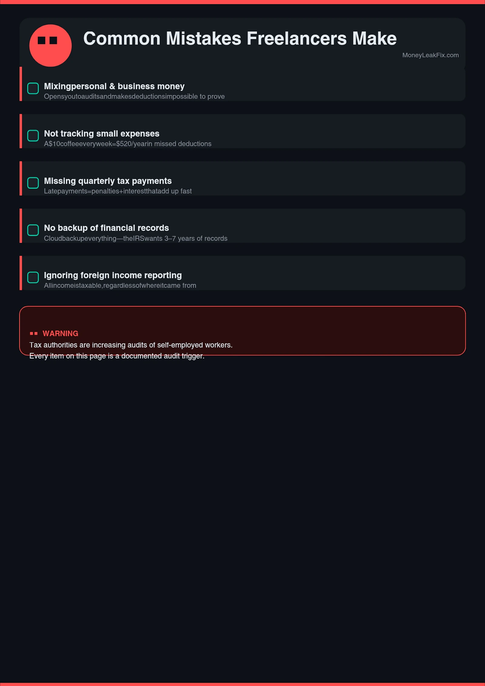 Freelance Tax Checklist 2026 screenshot 2
