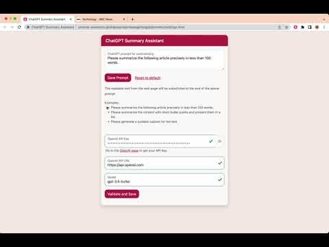 ChatGPT Summary Assistant gallery image