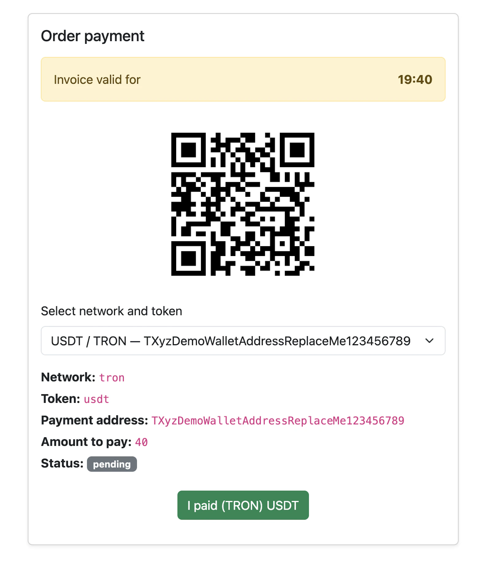 SendCrypto — 1-click API crypto gateway screenshot 4