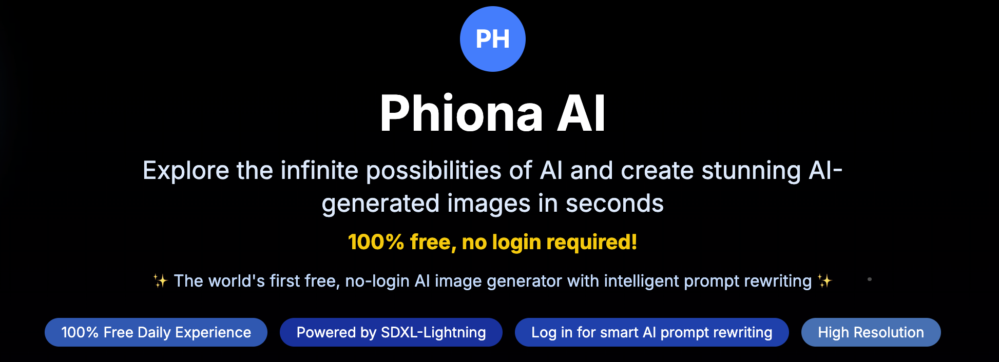 AI Image Generation Tool phionaai.com logo