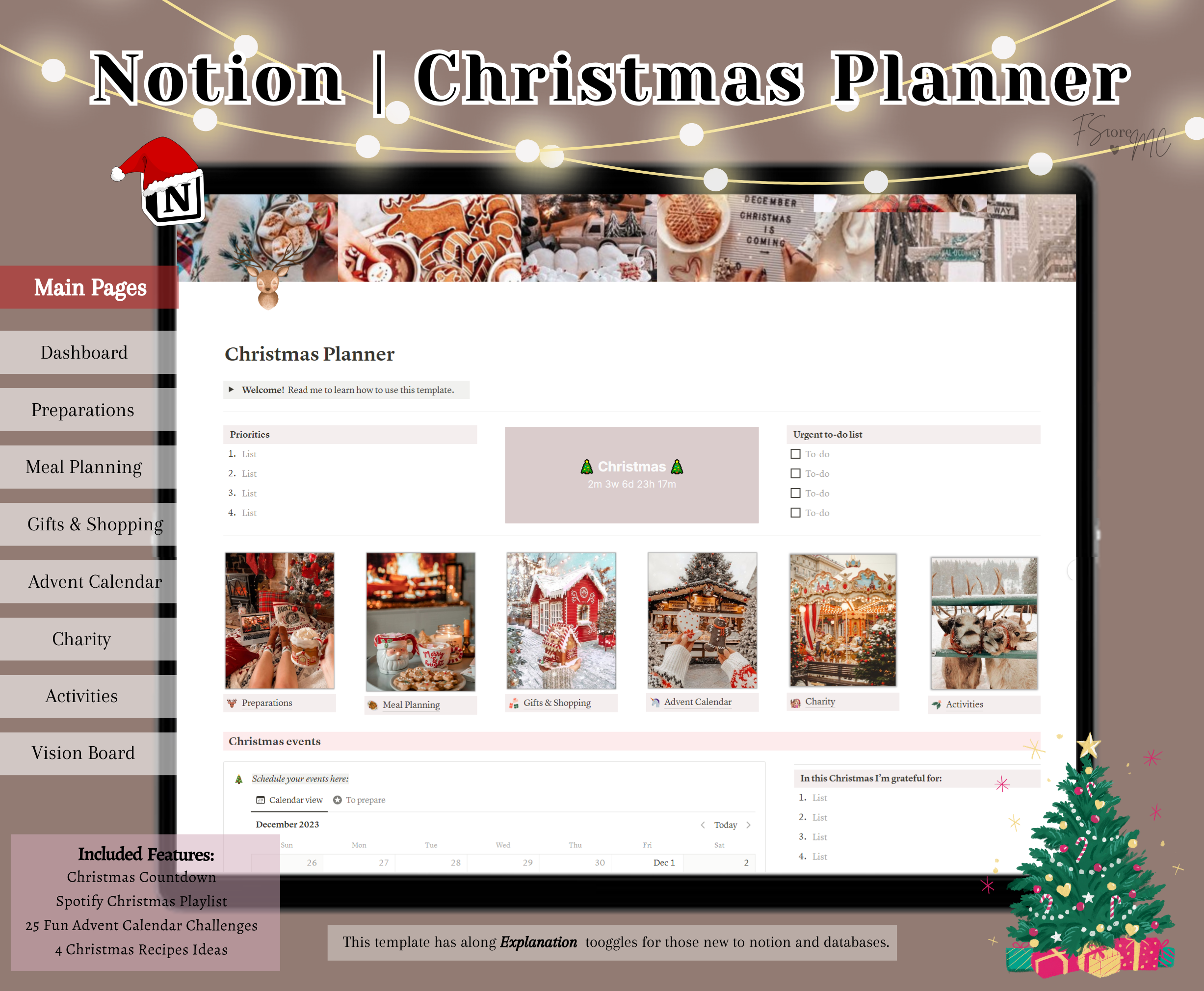 Notion Christmas Planner
