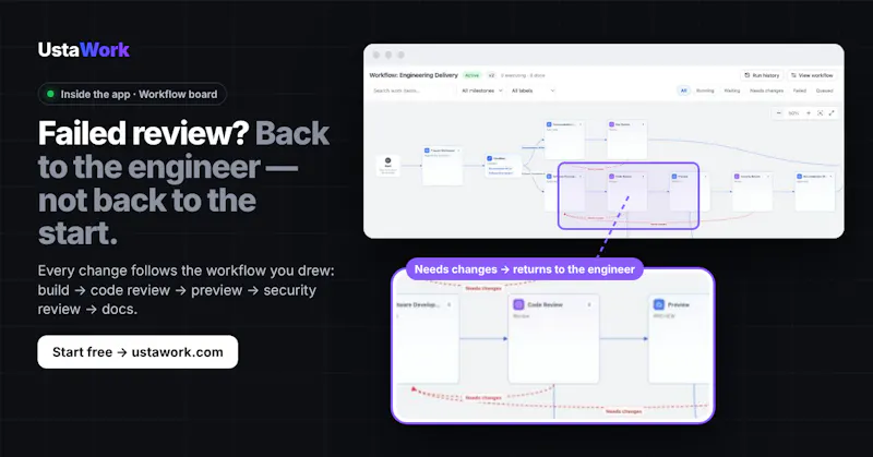 Autonomous work you approve · UstaWork screenshot 3