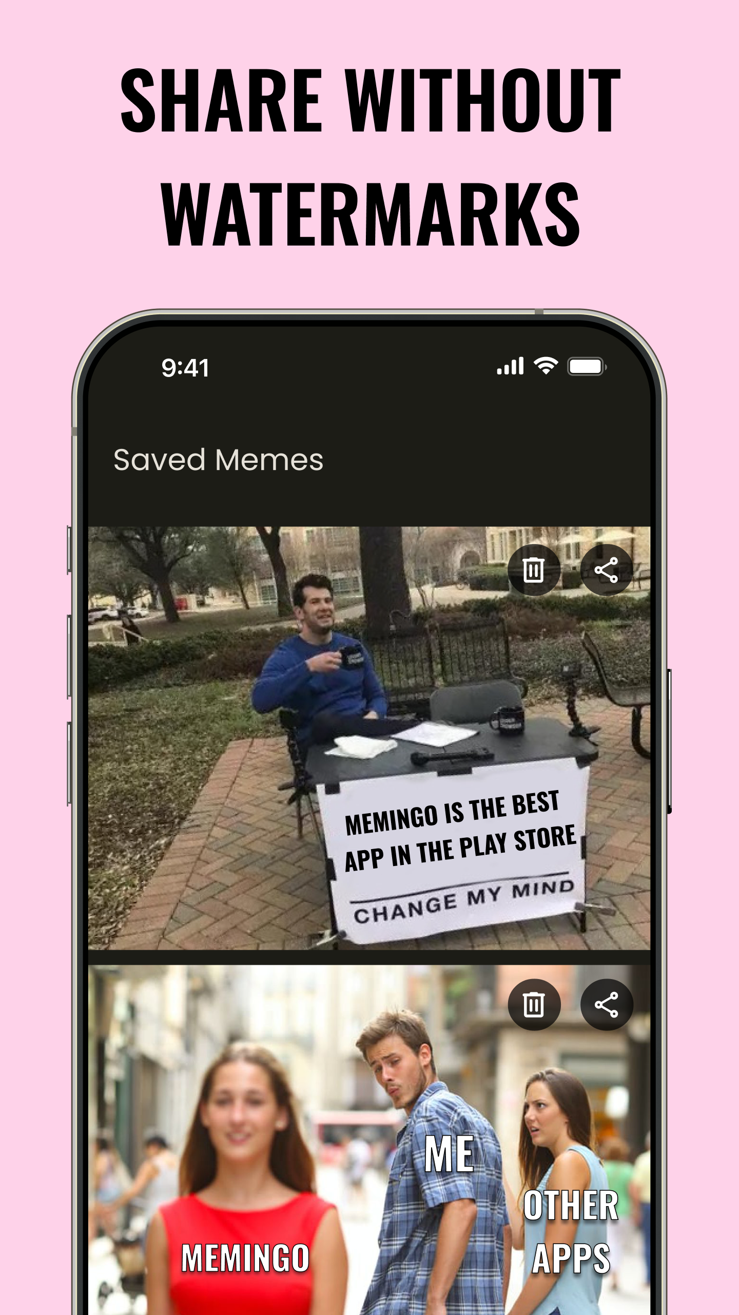 Memingo - AI Meme Generator - Screenshot 4 showing product features and functionality