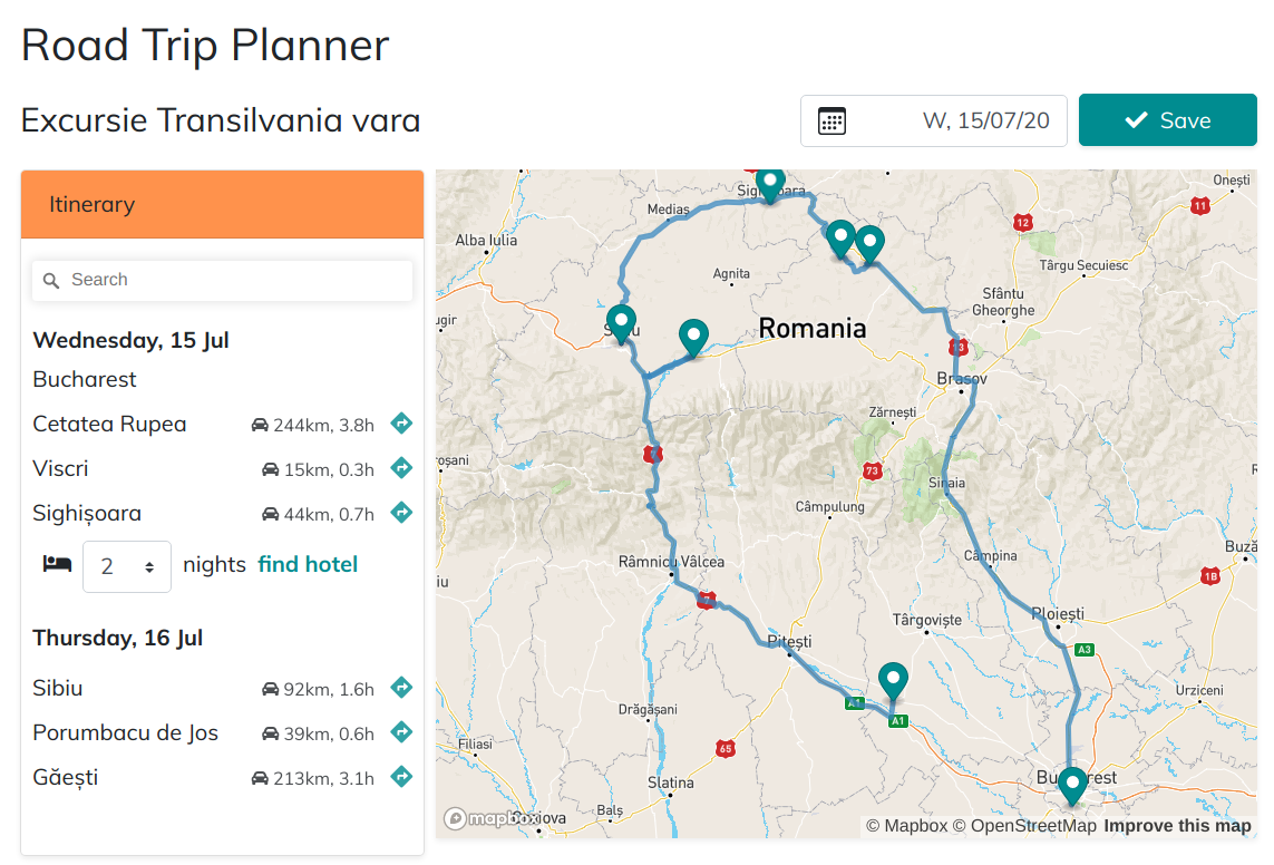 Road Trip Planner gallery image