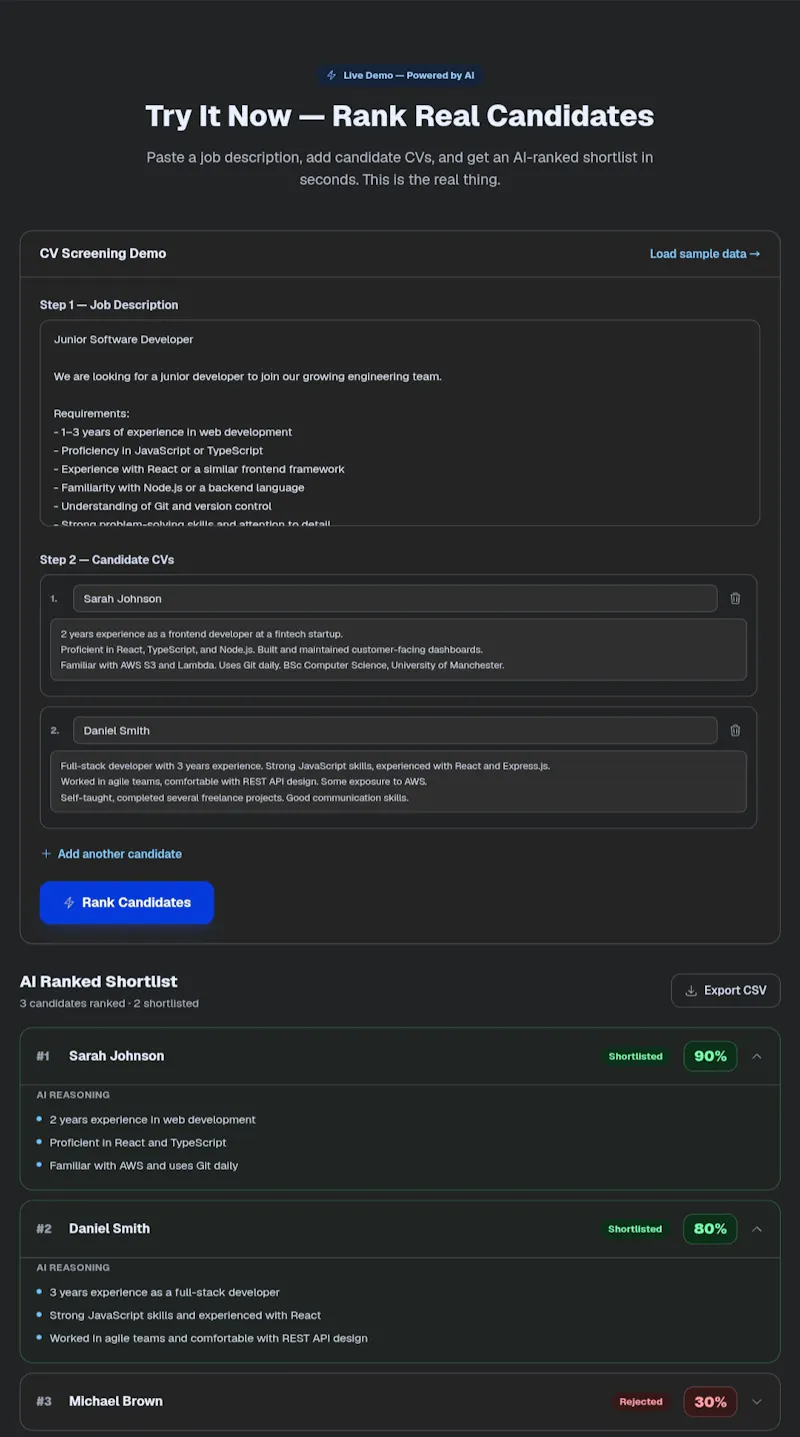 HireFlow AI screenshot 2