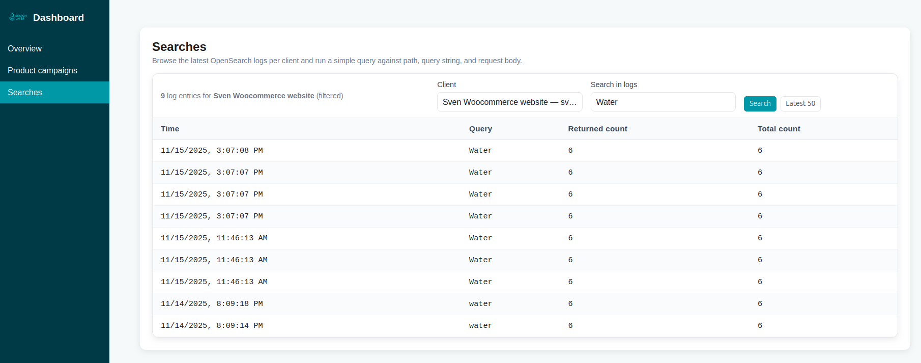 SearchLayer - Screenshot 3 showing product features and functionality