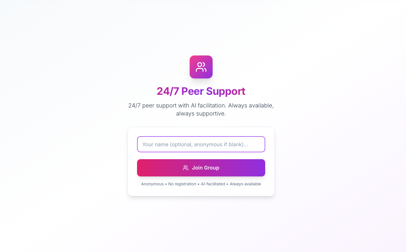 Serenity - 24/7 Peer Support gallery image