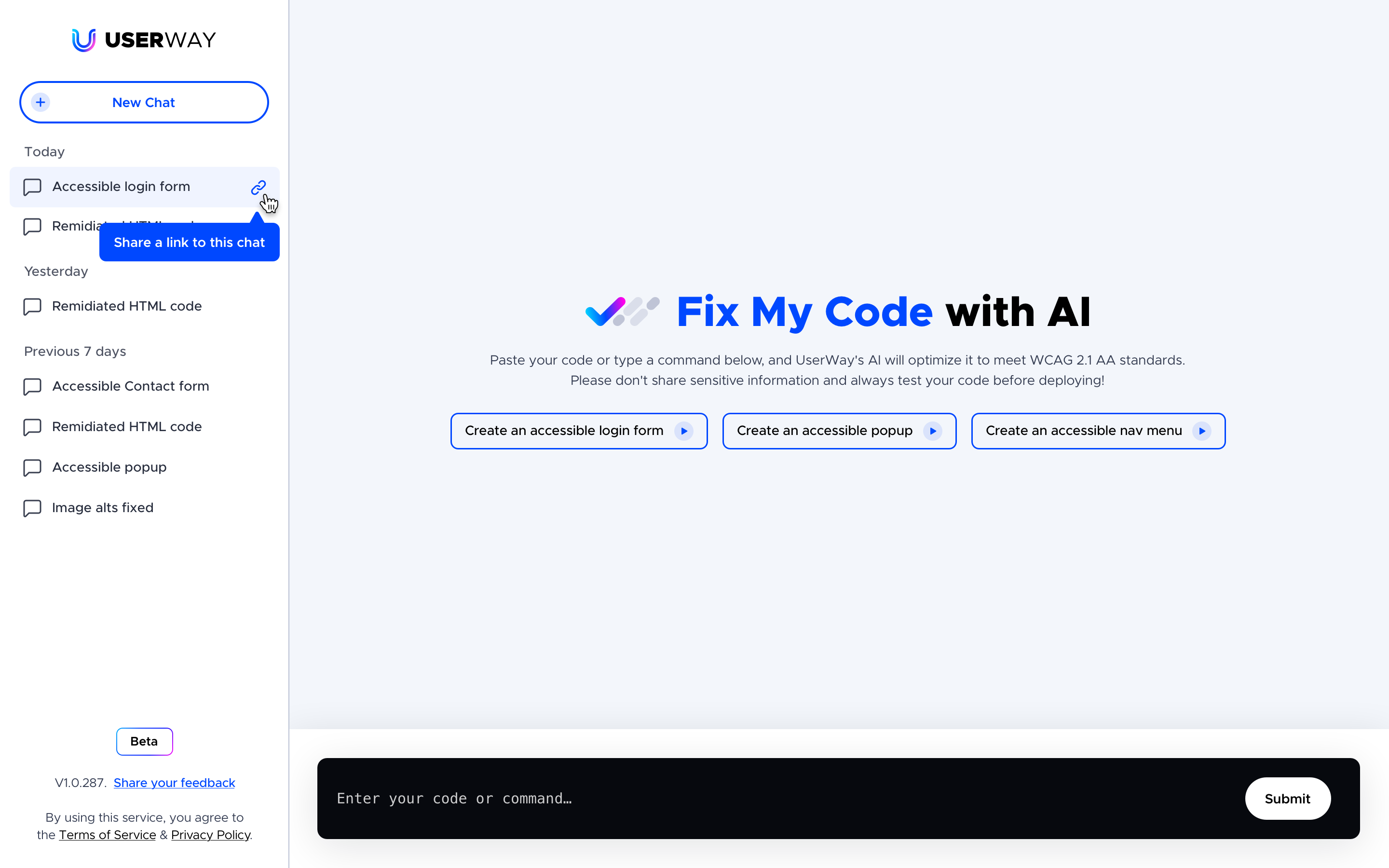 startuptile Fix My Code with AI-Make experiences accessible & usable with compliant code